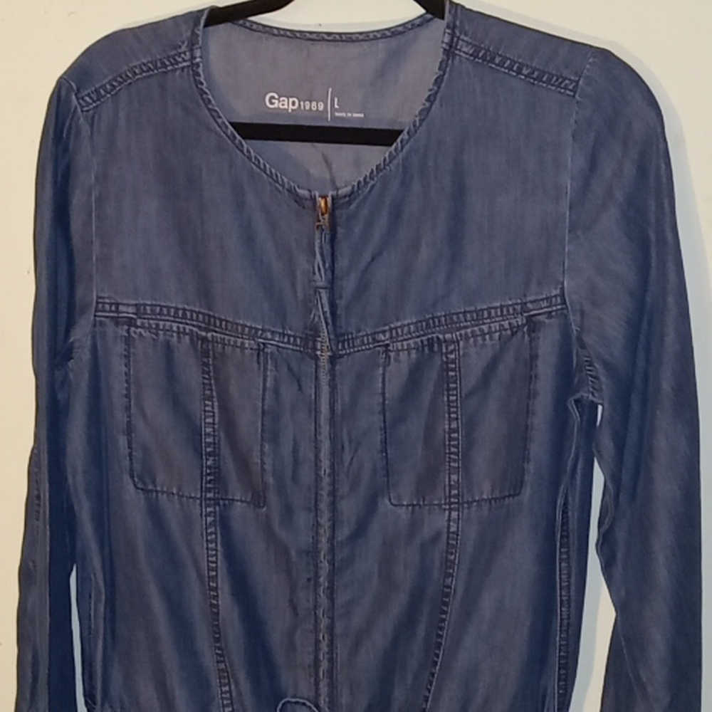 Gap Chambray Boilersuit - image 4